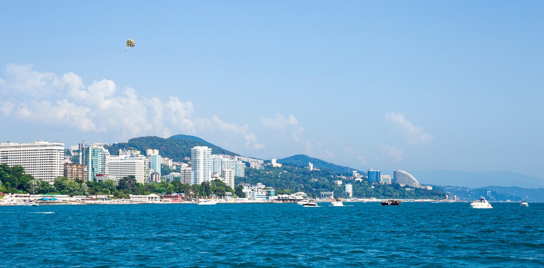 Центральный Сочи с моря